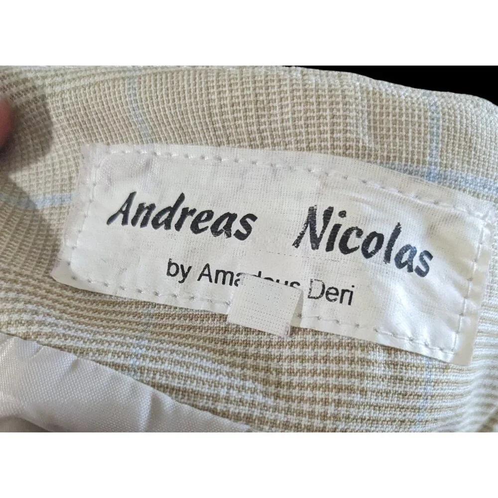Andreas Nicolas by Amadeus Deri Preppy Beige Skirt Size 40EU